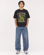 Mockup Boxy Heavyweight Tee Black male full-body 30