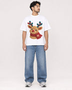 Mockup Boxy Heavyweight Tee White male full-body 02