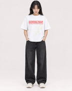 Mockup Boxy Heavyweight Tee White female full-body 13
