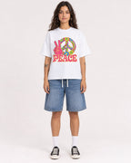 Mockup Boxy Heavyweight Tee White female full-body 06