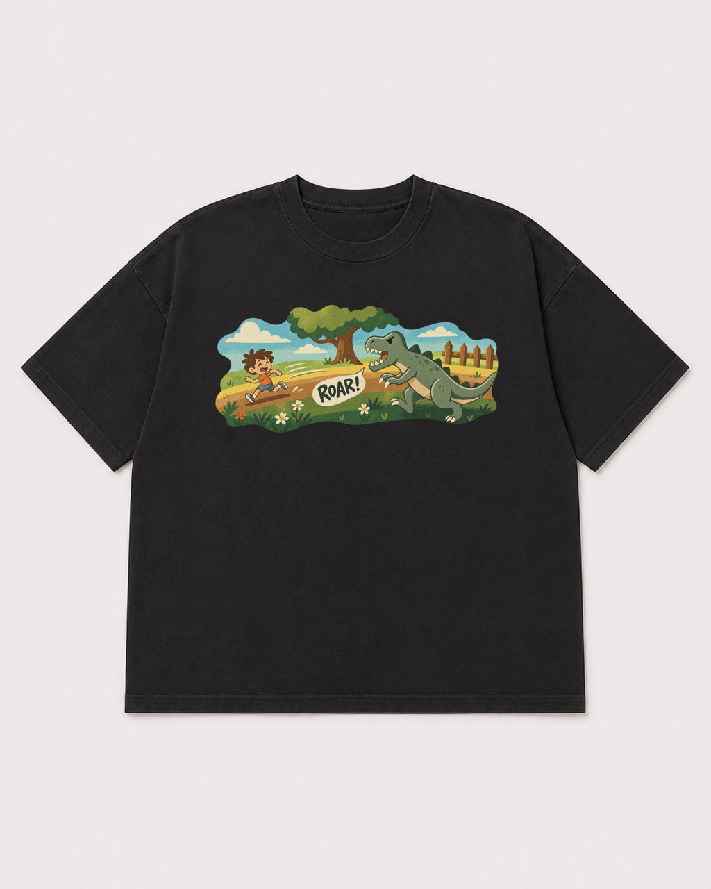 Mockup Boxy Heavyweight Tee Black product