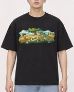 Mockup Boxy Heavyweight Tee Black male close-up 01