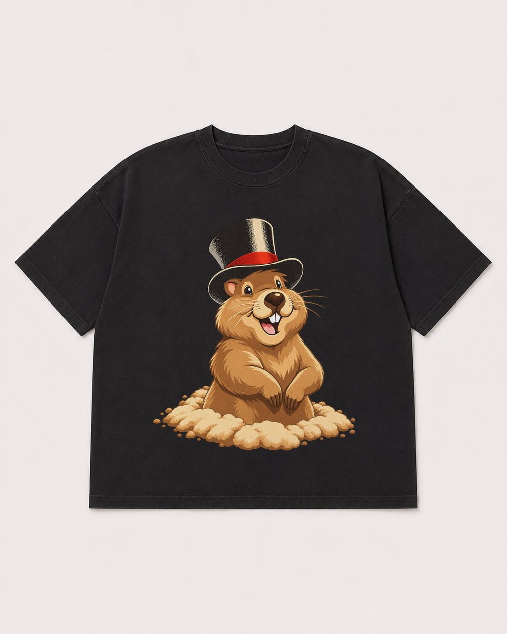 Mockup Boxy Heavyweight Tee Black product