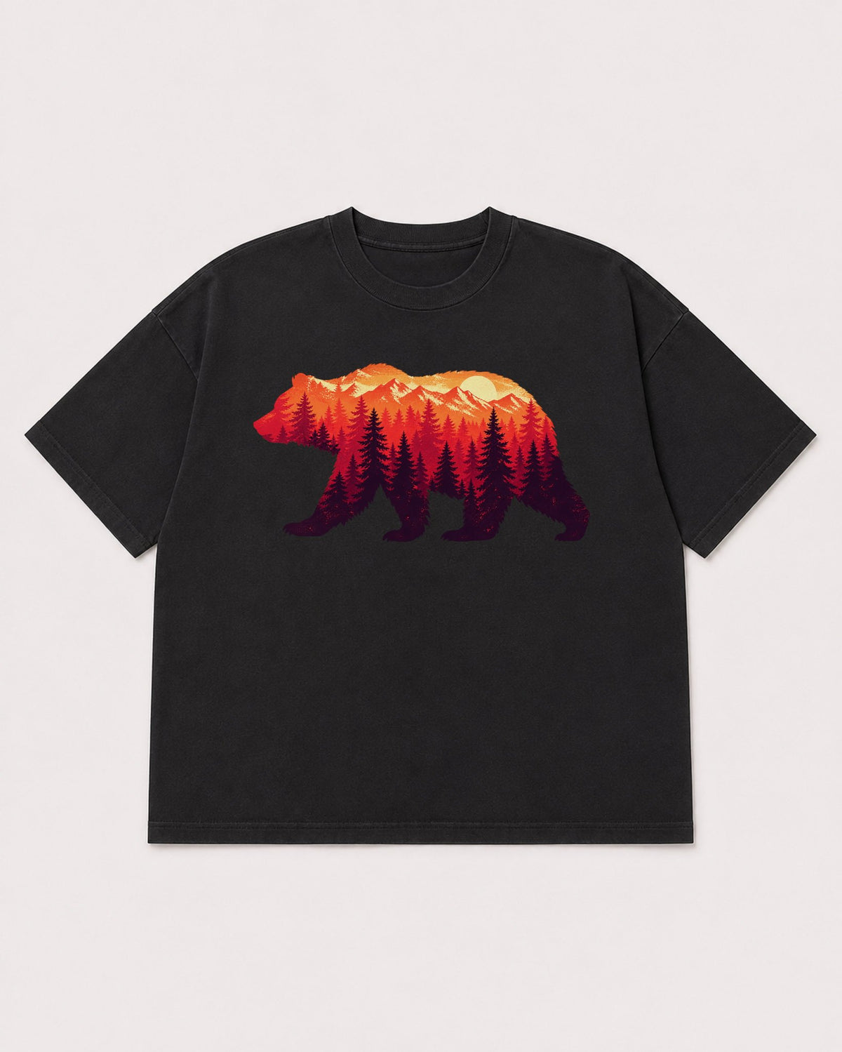 Mockup Boxy Heavyweight Tee Black product