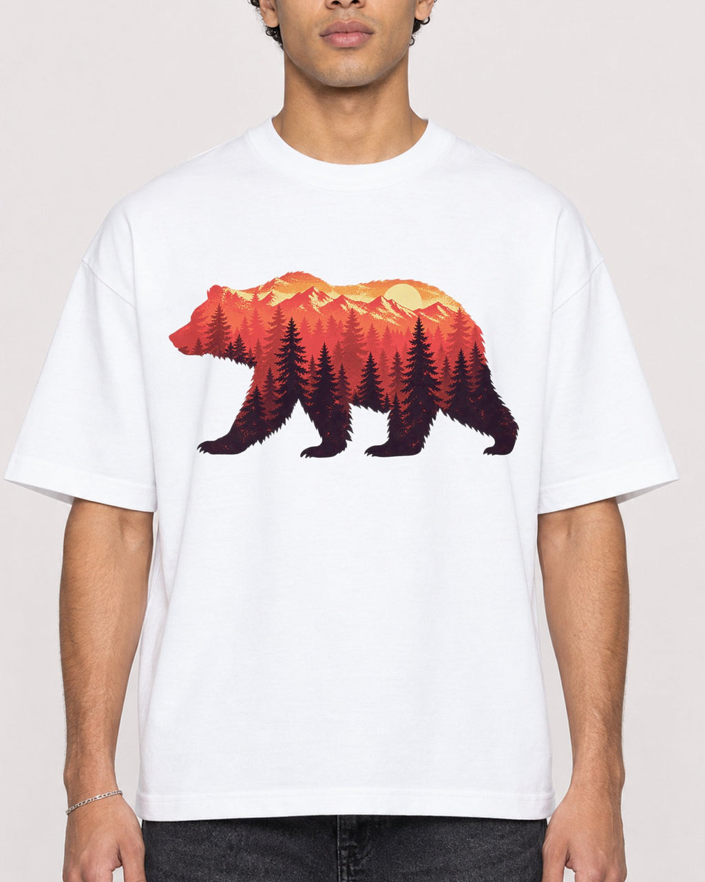 Mockup Boxy Heavyweight Tee White male close-up 10
