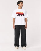 Mockup Boxy Heavyweight Tee White male full-body 10