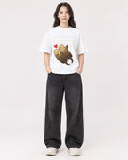 Mockup Boxy Heavyweight Tee White female full-body 03