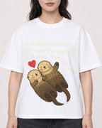 Mockup Boxy Heavyweight Tee White female close-up 03