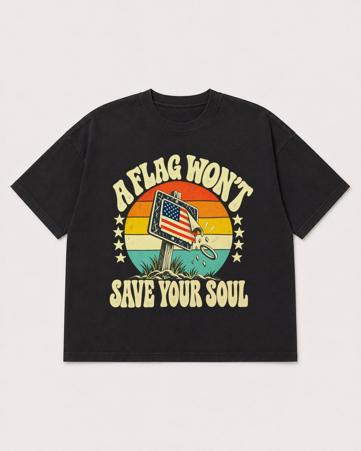 Mockup Boxy Heavyweight Tee Black product