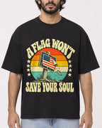 Mockup Boxy Heavyweight Tee Black male close-up 17
