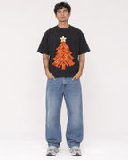 Mockup Boxy Heavyweight Tee Black male full-body 06