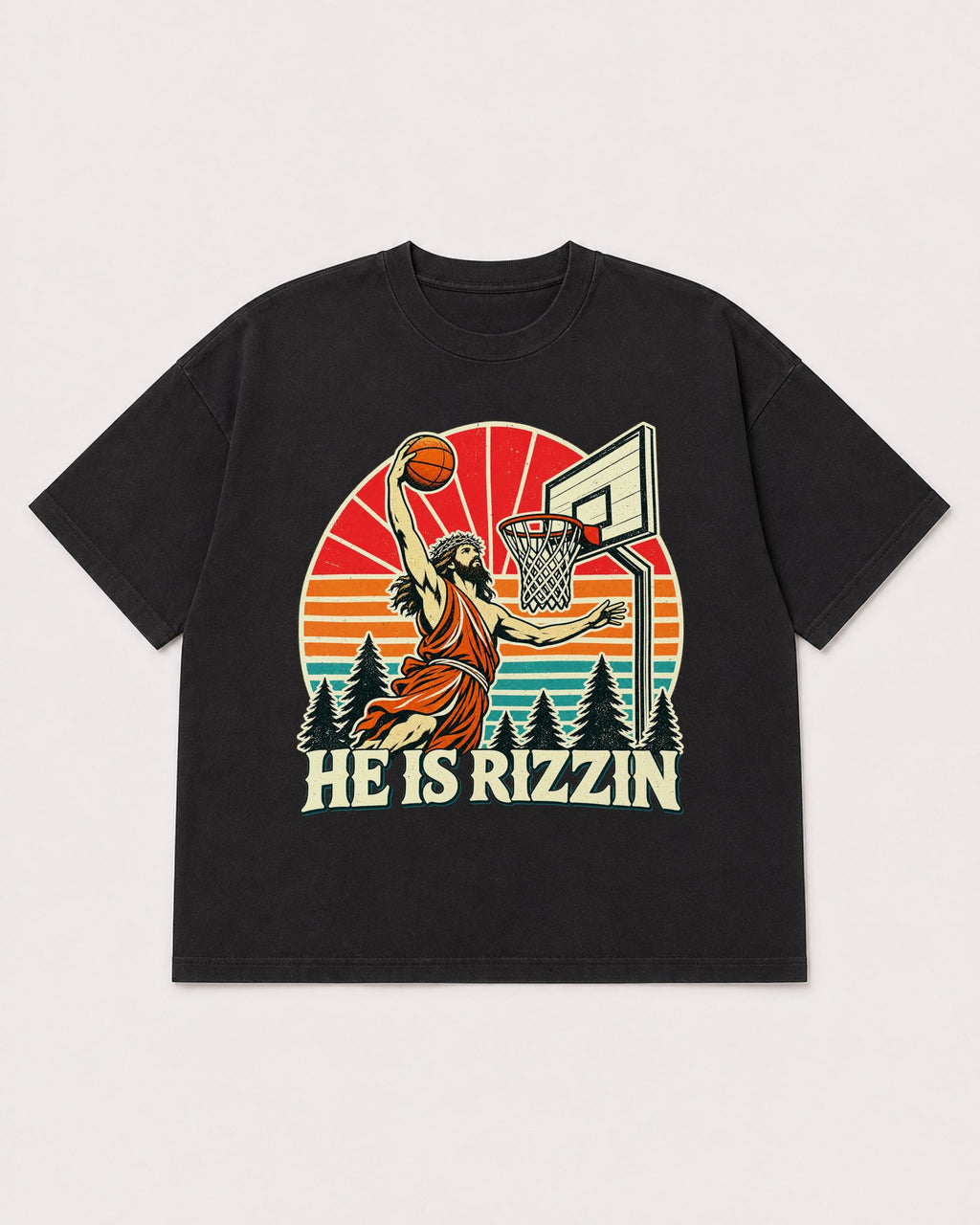 Mockup Boxy Heavyweight Tee Black product