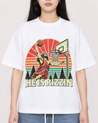 Mockup Boxy Heavyweight Tee White female close-up 01