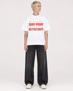 Mockup Boxy Heavyweight Tee White female full-body 48
