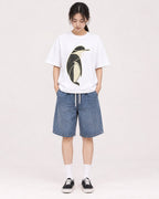 Mockup Boxy Heavyweight Tee White female full-body 21