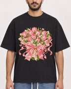 Mockup Boxy Heavyweight Tee Black male close-up 07