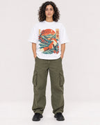 Mockup Boxy Heavyweight Tee White female full-body 27