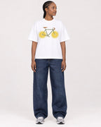 Mockup Boxy Heavyweight Tee White female full-body 44