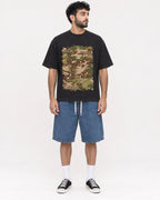 Mockup Boxy Heavyweight Tee Black male full-body 07