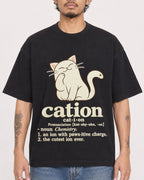 Mockup Boxy Heavyweight Tee Black male close-up 42