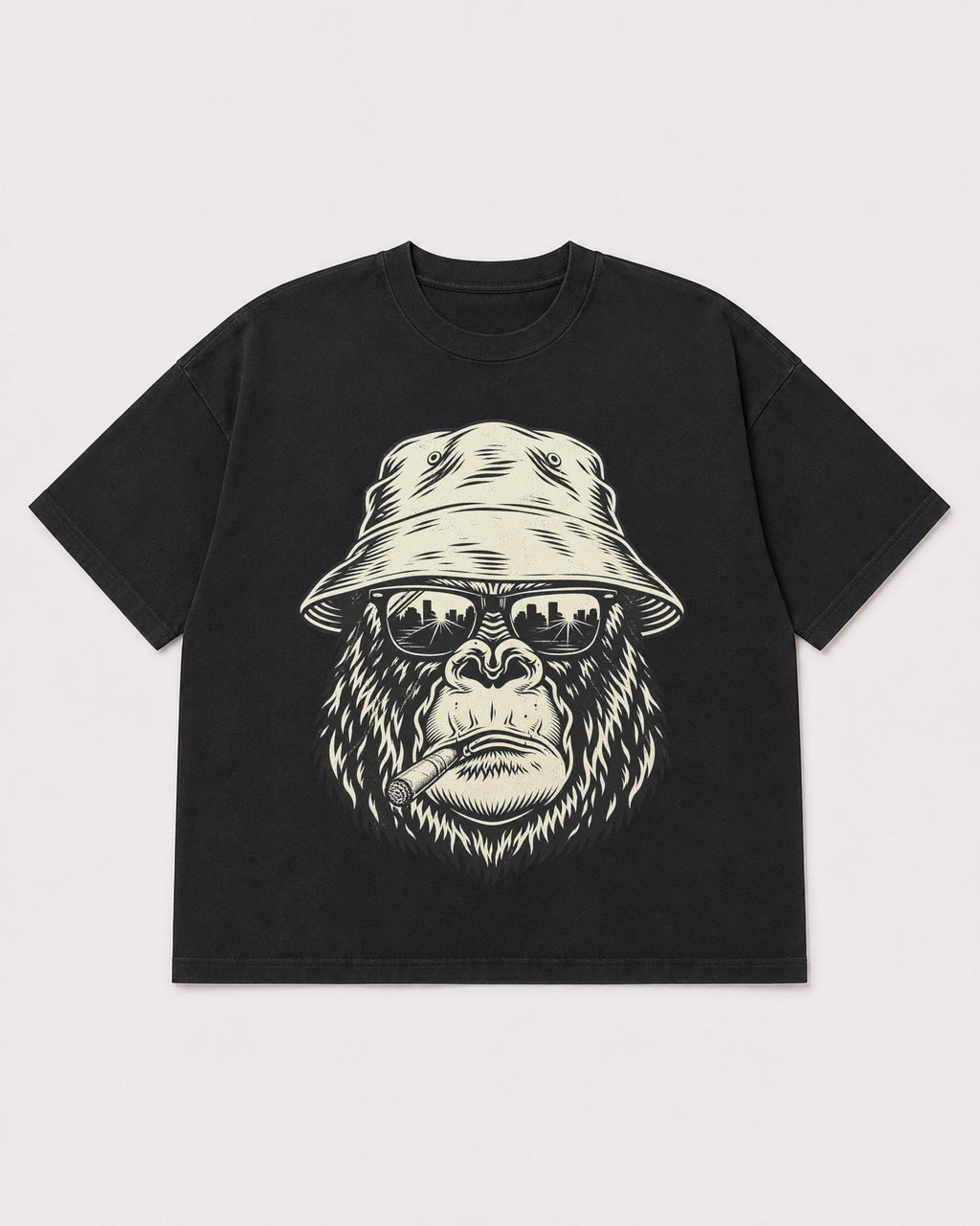 Mockup Boxy Heavyweight Tee Black product
