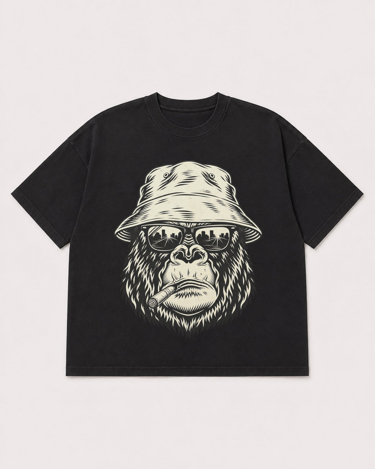 Mockup Boxy Heavyweight Tee Black product
