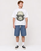 Mockup Boxy Heavyweight Tee White male full-body 38