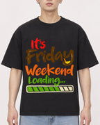 Mockup Boxy Heavyweight Tee Black male close-up 01