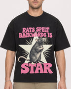 Mockup Boxy Heavyweight Tee Black male close-up 08