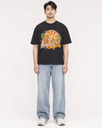 Mockup Boxy Heavyweight Tee Black male full-body 13