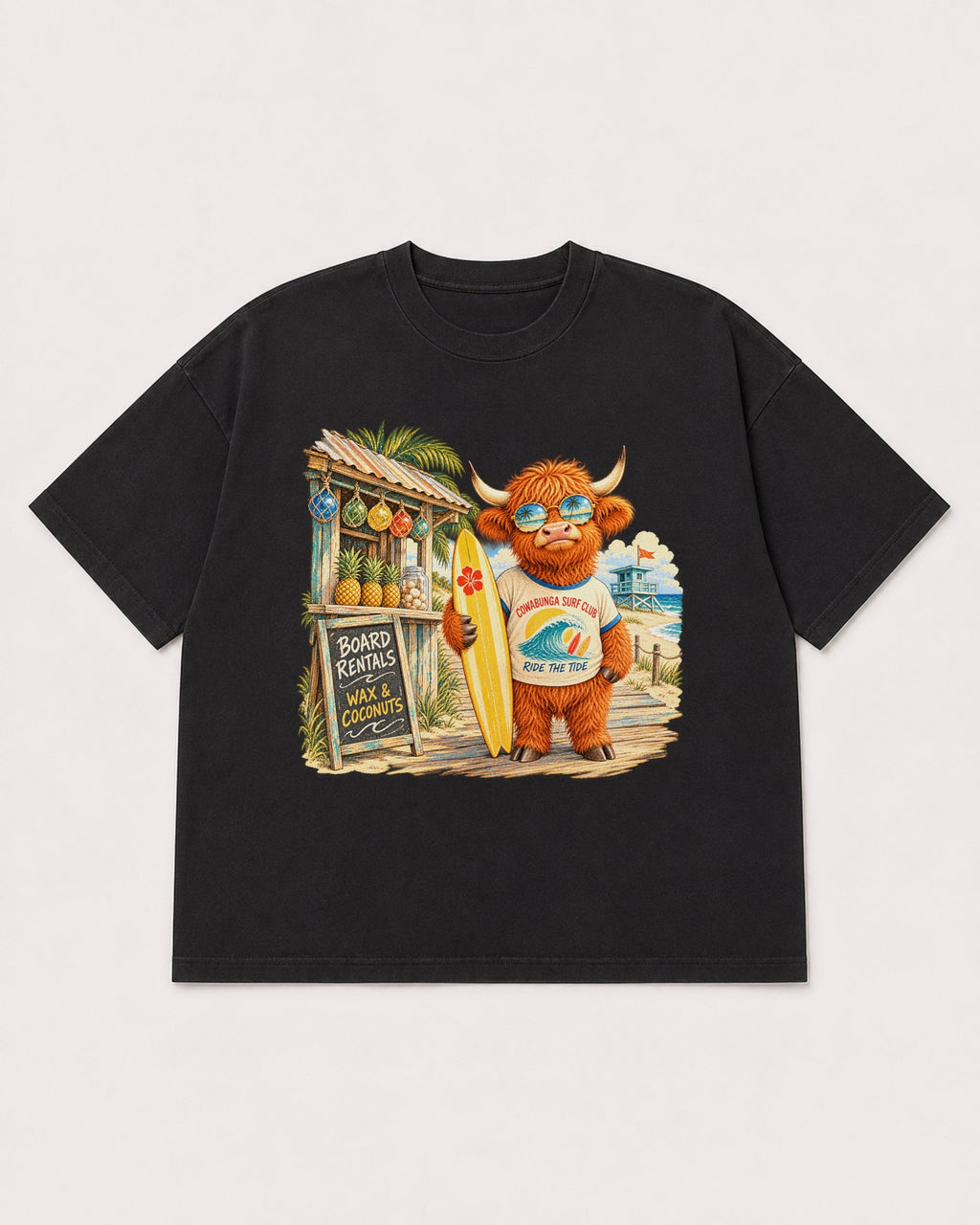 Mockup Boxy Heavyweight Tee Black product