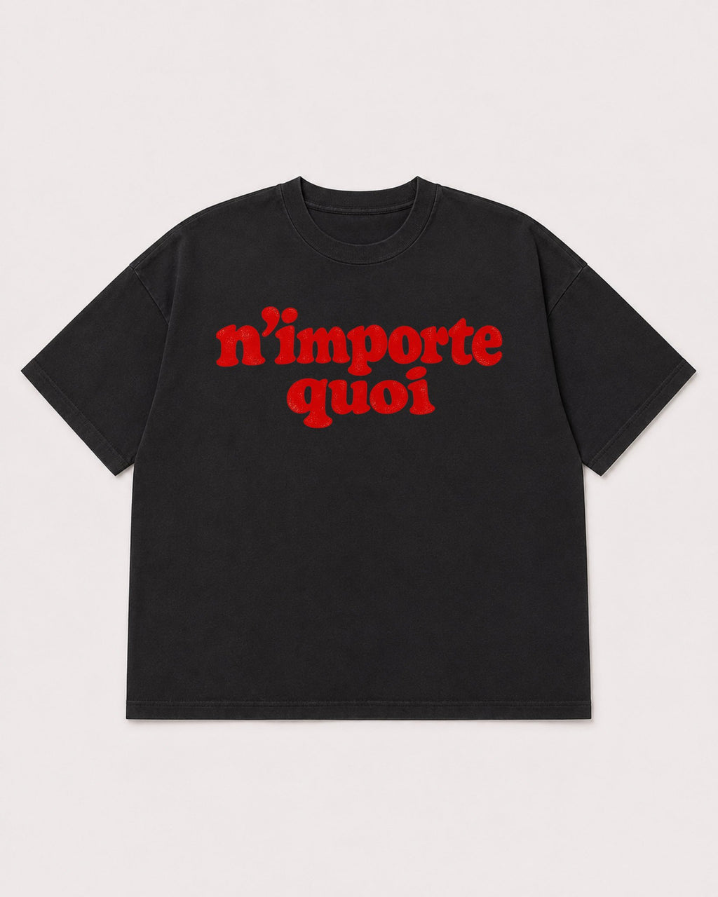 Mockup Boxy Heavyweight Tee Black product