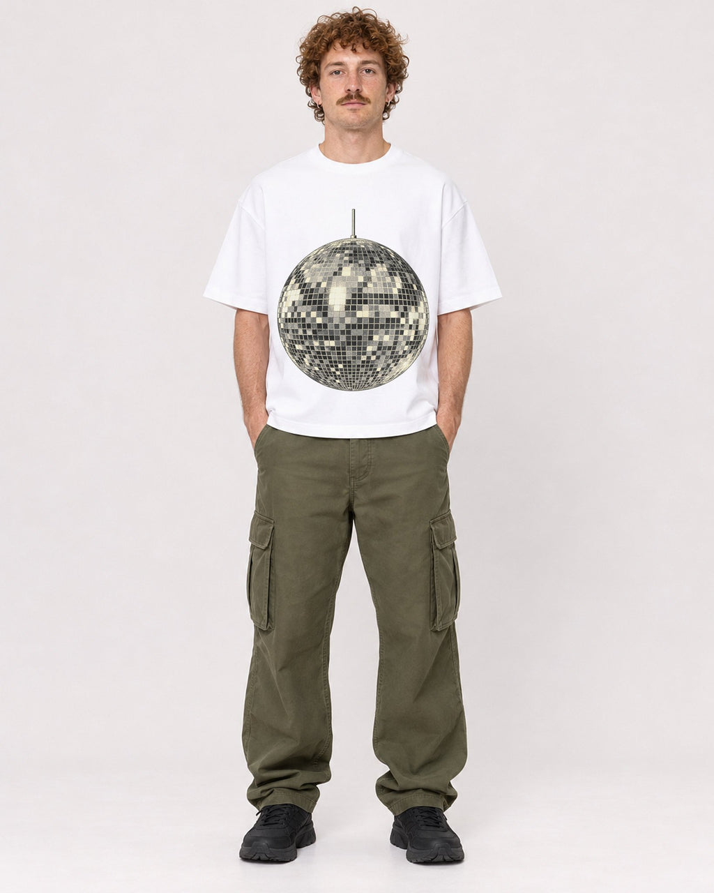 Mockup Boxy Heavyweight Tee White male full-body 09