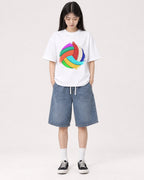 Mockup Boxy Heavyweight Tee White female full-body 01