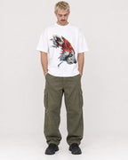 Mockup Boxy Heavyweight Tee White male full-body 39