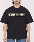 Mockup Boxy Heavyweight Tee Black male close-up 23