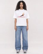 Mockup Boxy Heavyweight Tee White female full-body 10