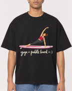 Mockup Boxy Heavyweight Tee Black male close-up 10