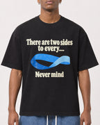 Mockup Boxy Heavyweight Tee Black male close-up 15