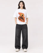 Mockup Boxy Heavyweight Tee White female full-body 03