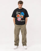 Mockup Boxy Heavyweight Tee Black male full-body 08