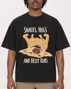 Mockup Boxy Heavyweight Tee Black male close-up 04