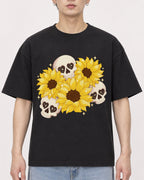 Mockup Boxy Heavyweight Tee Black male close-up 01
