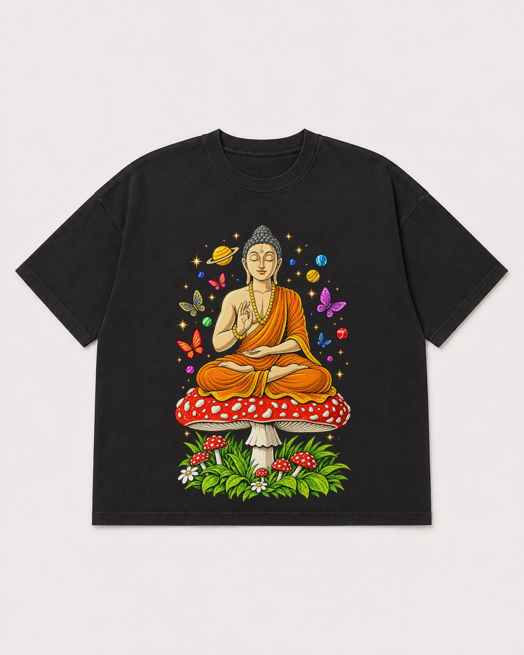 Mockup Boxy Heavyweight Tee Black product