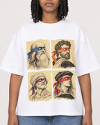 Mockup Boxy Heavyweight Tee White female close-up 15