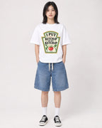 Mockup Boxy Heavyweight Tee White female full-body 31
