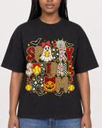 Mockup Boxy Heavyweight Tee Black female close-up 04