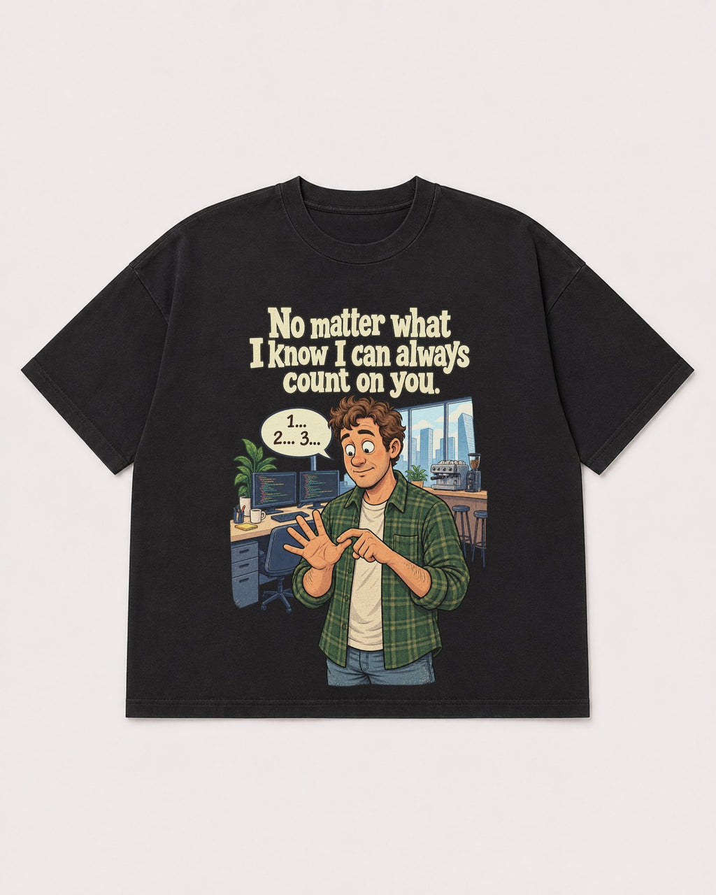 Mockup Boxy Heavyweight Tee Black product