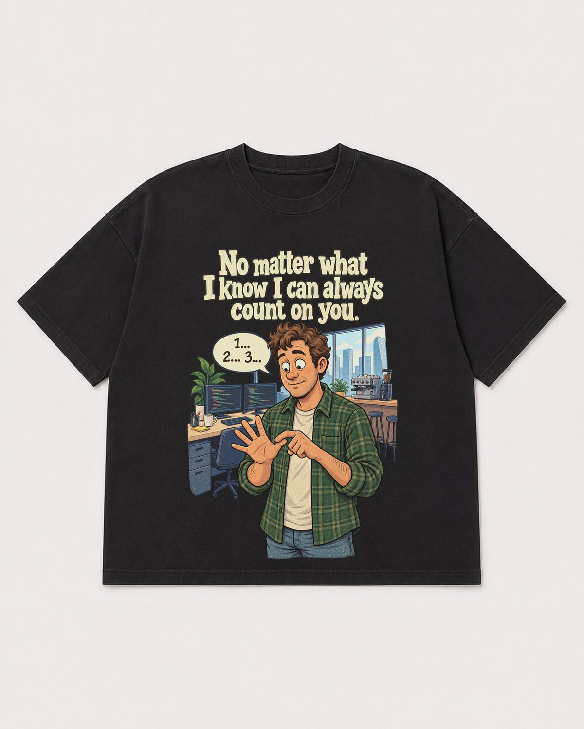 Mockup Boxy Heavyweight Tee Black product