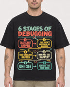 Mockup Boxy Heavyweight Tee Black male close-up 48